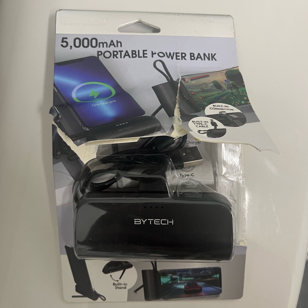 Black Portable Power Bank 5000mAh